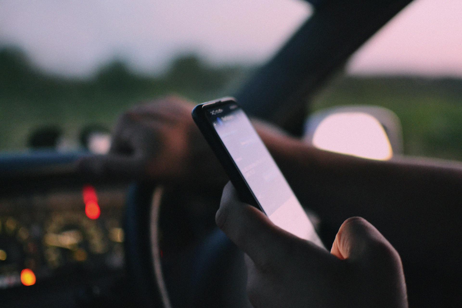 A phone resting in soft light